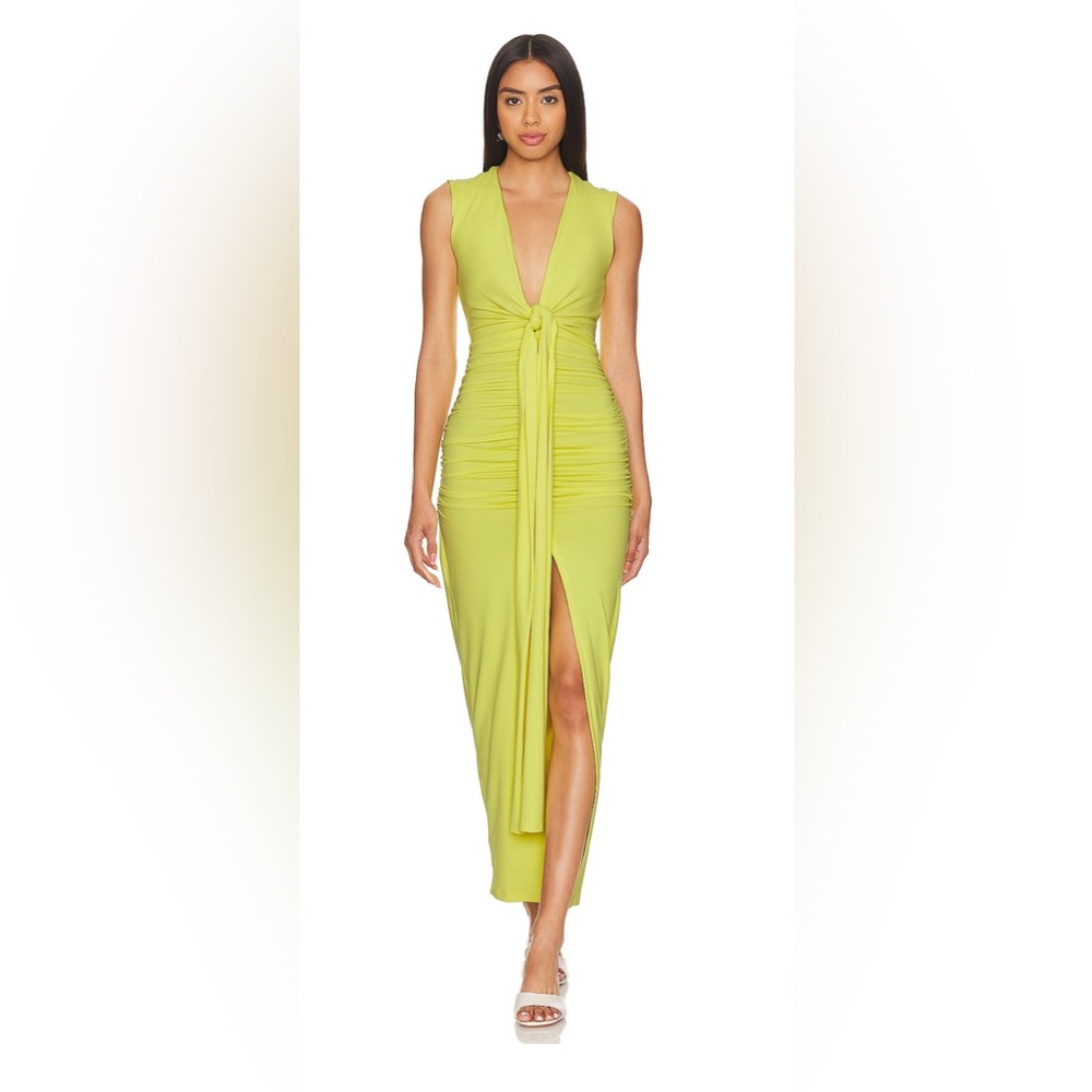 SUSANA MONACO TIE FRONT GATHERED DRESS IN GLOW